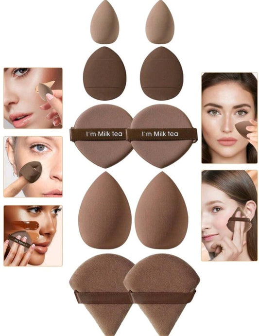 50pcs Brown Makeup Sponge Blenders