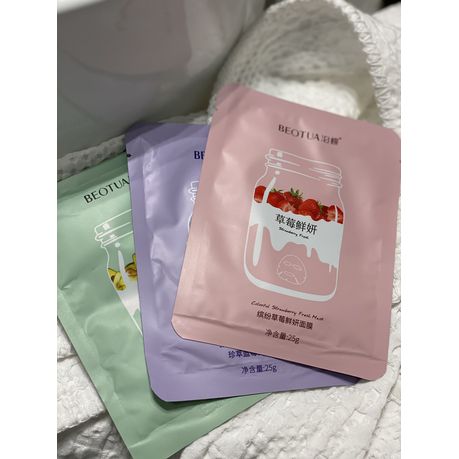 Nordik Beauty Korean Purifying Vitamin C Strawberry Face Sheet Mask(4 Pack)